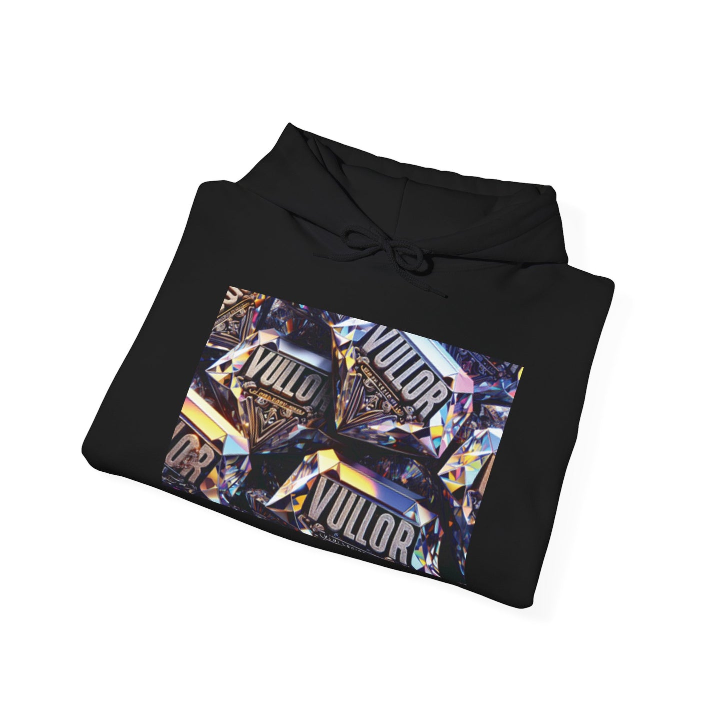VULLOR 4K DIAMOND ENGRAVED HOODIE, DRIP COLLECTION, LUXURY, "Rise Up Grind Hard Repeat!" Motivational Graphic Hoodie - Unisex Heavy Blend™