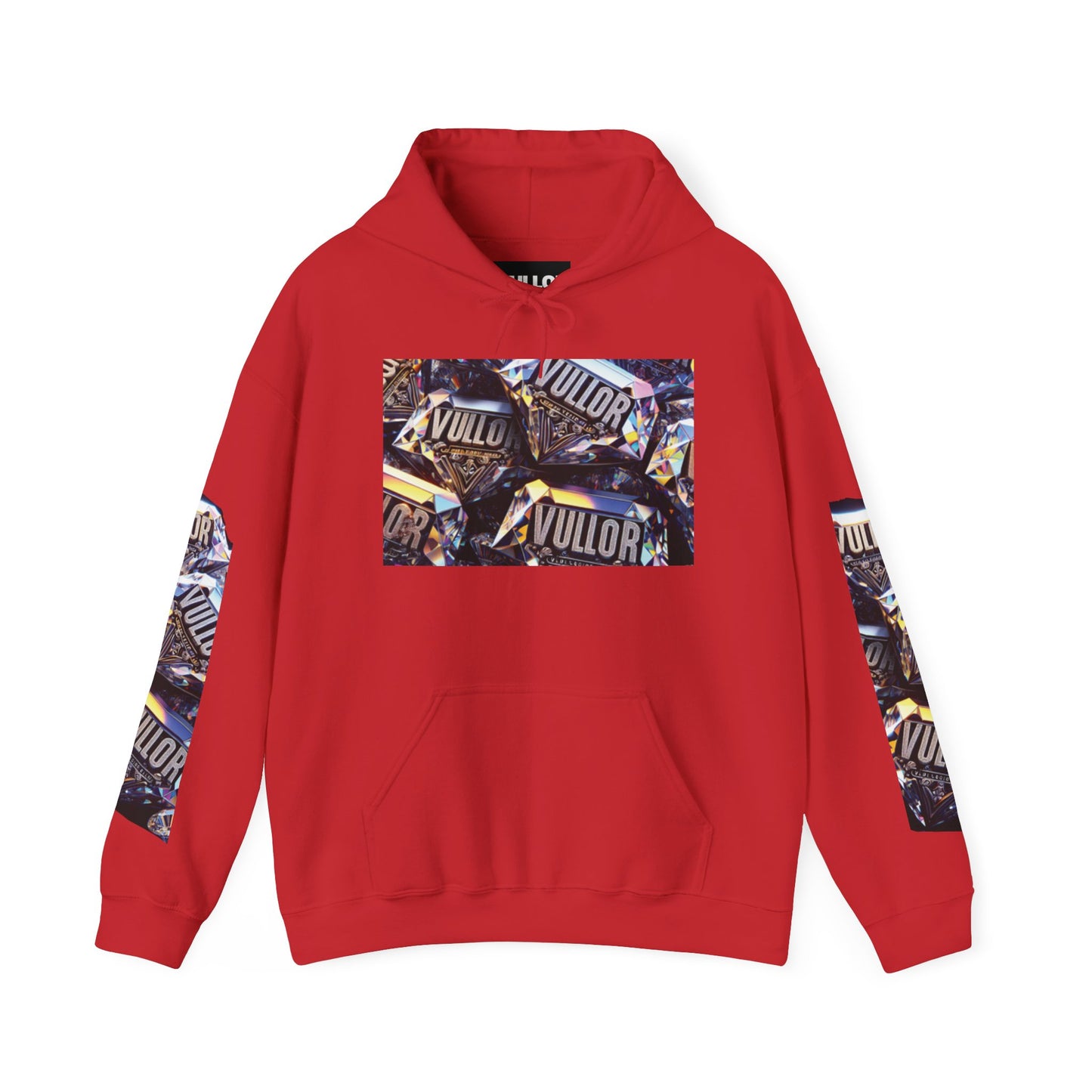 VULLOR 4K DIAMOND ENGRAVED HOODIE, DRIP COLLECTION, LUXURY, "Rise Up Grind Hard Repeat!" Motivational Graphic Hoodie - Unisex Heavy Blend™