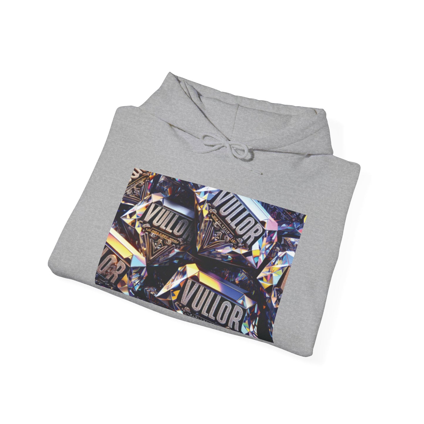 VULLOR 4K DIAMOND ENGRAVED HOODIE, DRIP COLLECTION, LUXURY, "Rise Up Grind Hard Repeat!" Motivational Graphic Hoodie - Unisex Heavy Blend™
