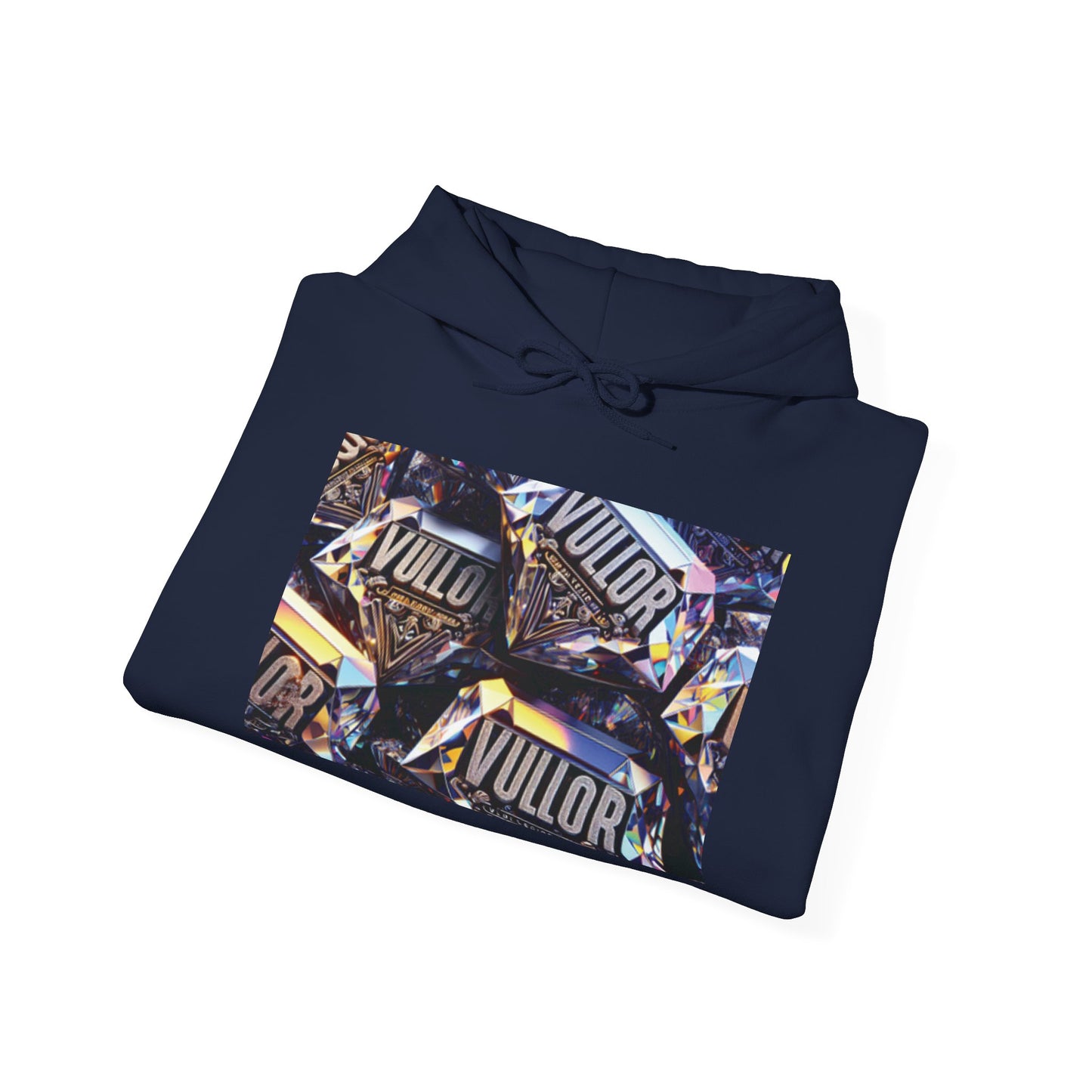 VULLOR 4K DIAMOND ENGRAVED HOODIE, DRIP COLLECTION, LUXURY, "Rise Up Grind Hard Repeat!" Motivational Graphic Hoodie - Unisex Heavy Blend™