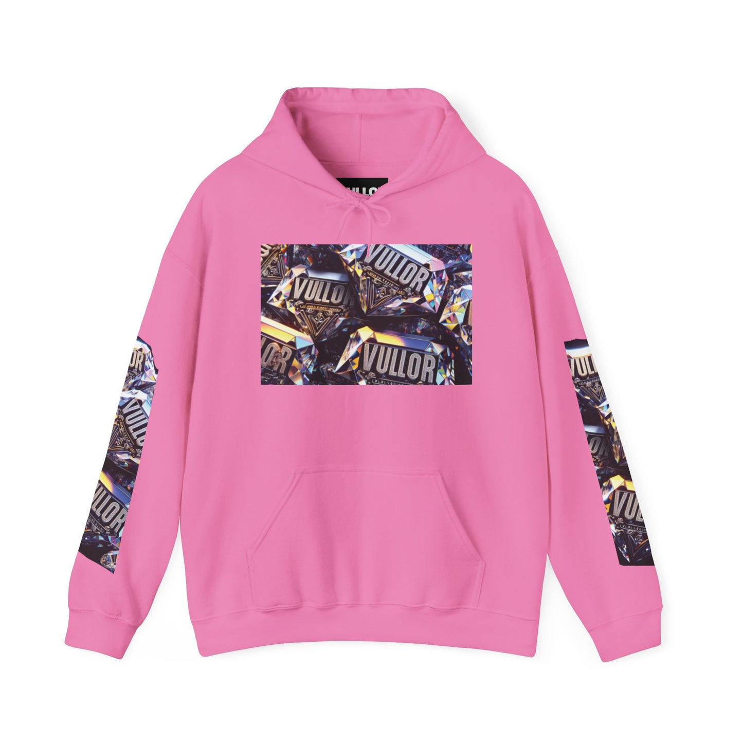 VULLOR 4K DIAMOND ENGRAVED HOODIE, DRIP COLLECTION, LUXURY, "Rise Up Grind Hard Repeat!" Motivational Graphic Hoodie - Unisex Heavy Blend™