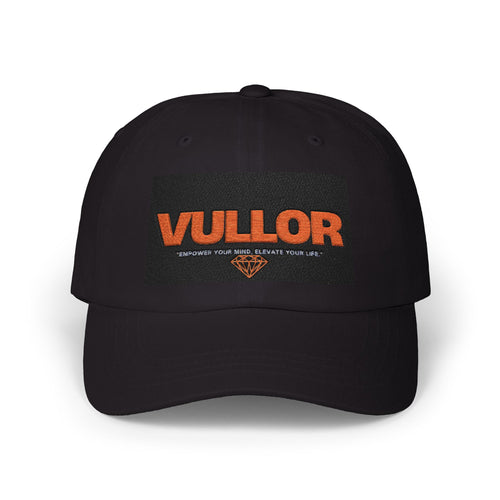Classic Dad Cap - VULLOR Orange OG STYLE - Adjustable Hat Luxury VULLOR Collection