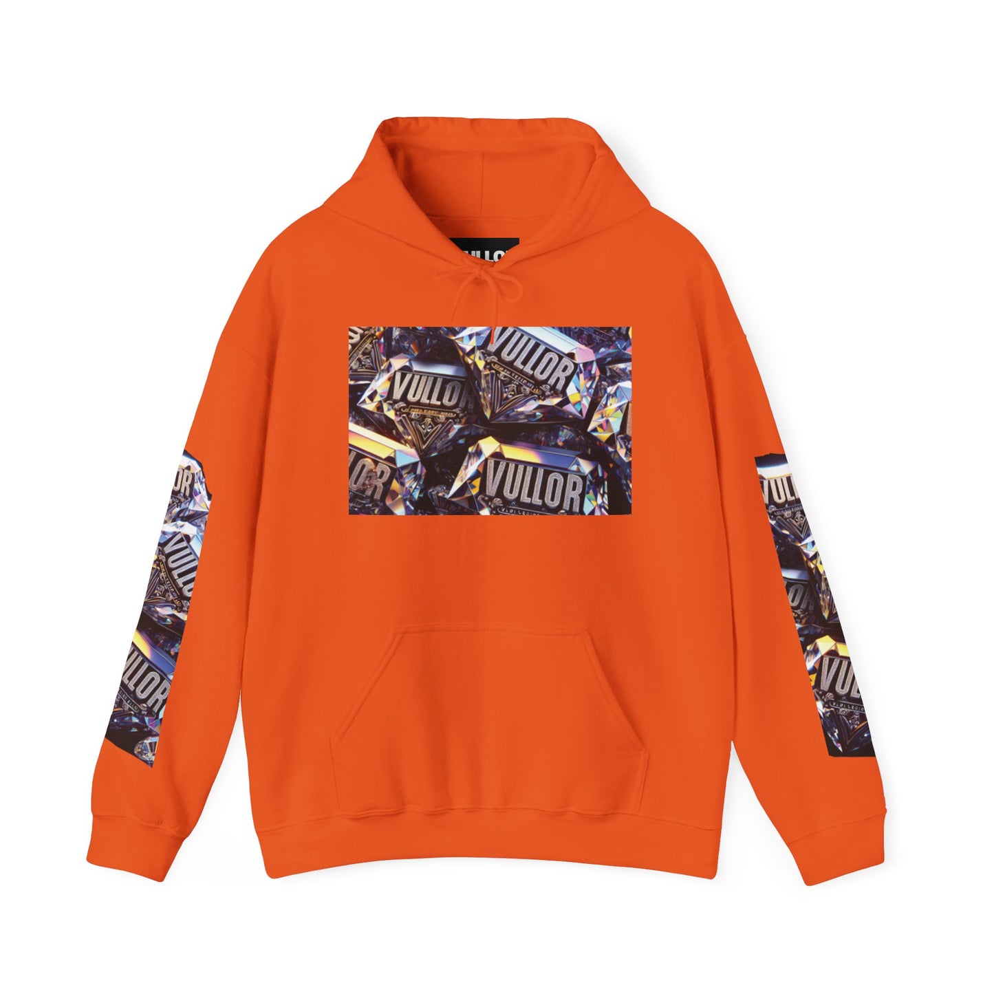 VULLOR 4K DIAMOND ENGRAVED HOODIE, DRIP COLLECTION, LUXURY, "Rise Up Grind Hard Repeat!" Motivational Graphic Hoodie - Unisex Heavy Blend™
